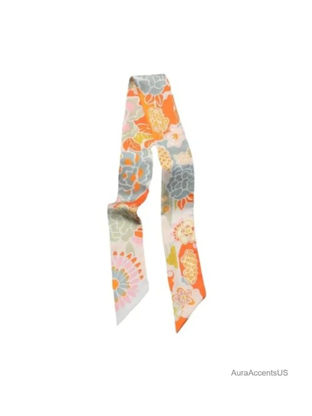 100% Mulberry Silk Fashion Scarf - Narrow Necktie for Handbag Handle Wrap &